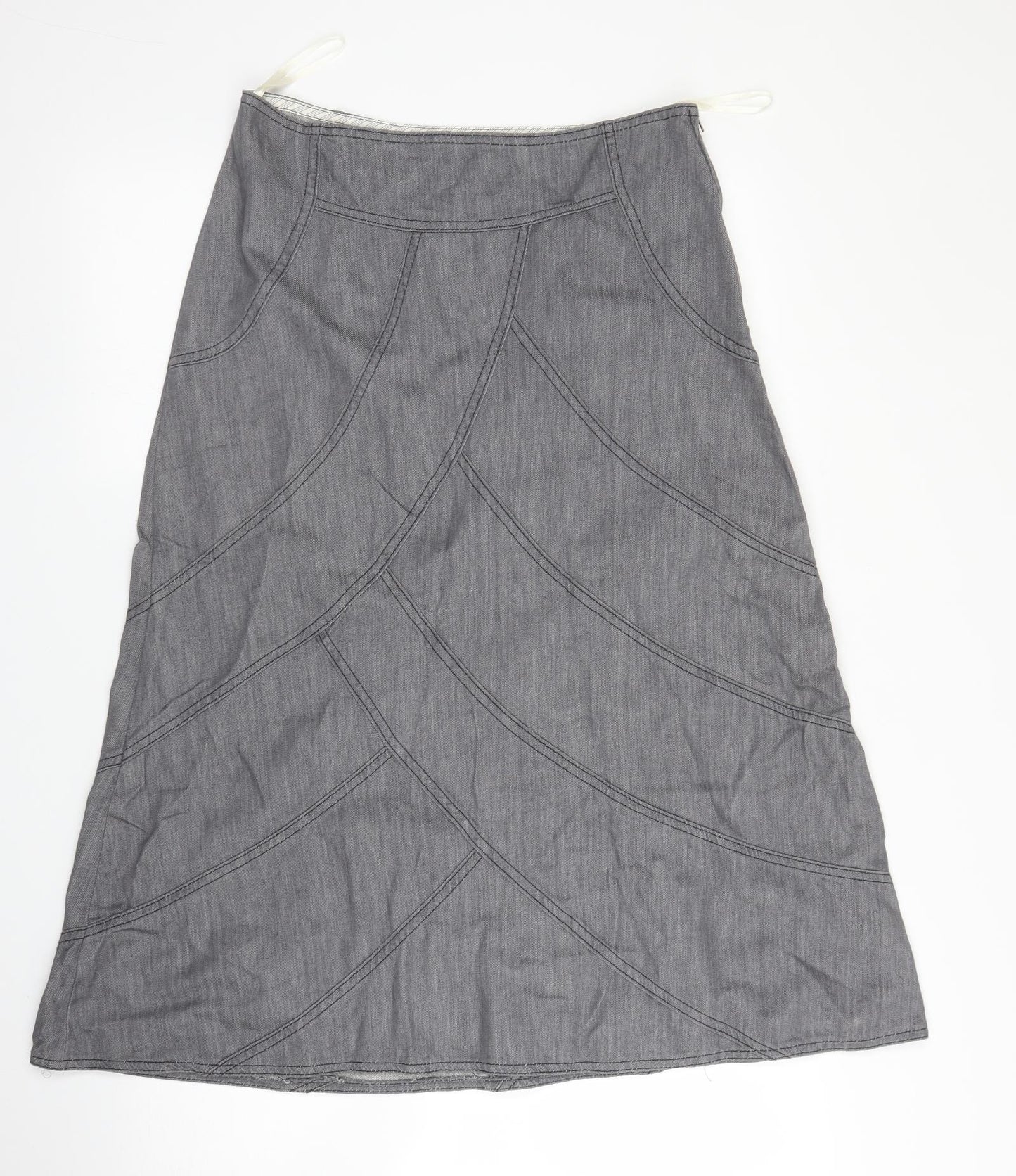 M&S Womens Grey   A-Line Skirt Size 10