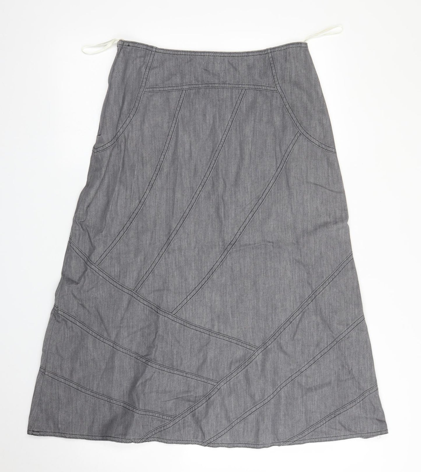 M&S Womens Grey   A-Line Skirt Size 10