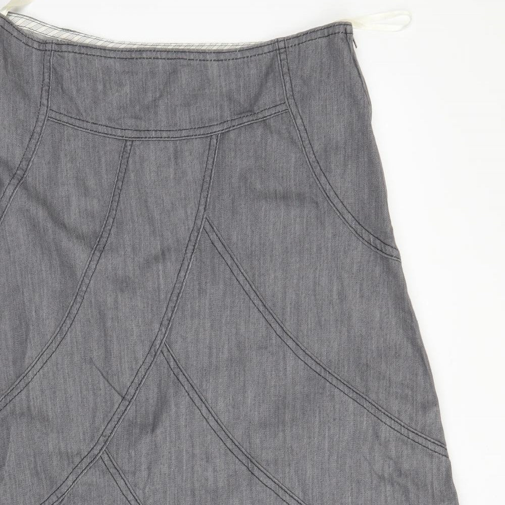 M&S Womens Grey   A-Line Skirt Size 10