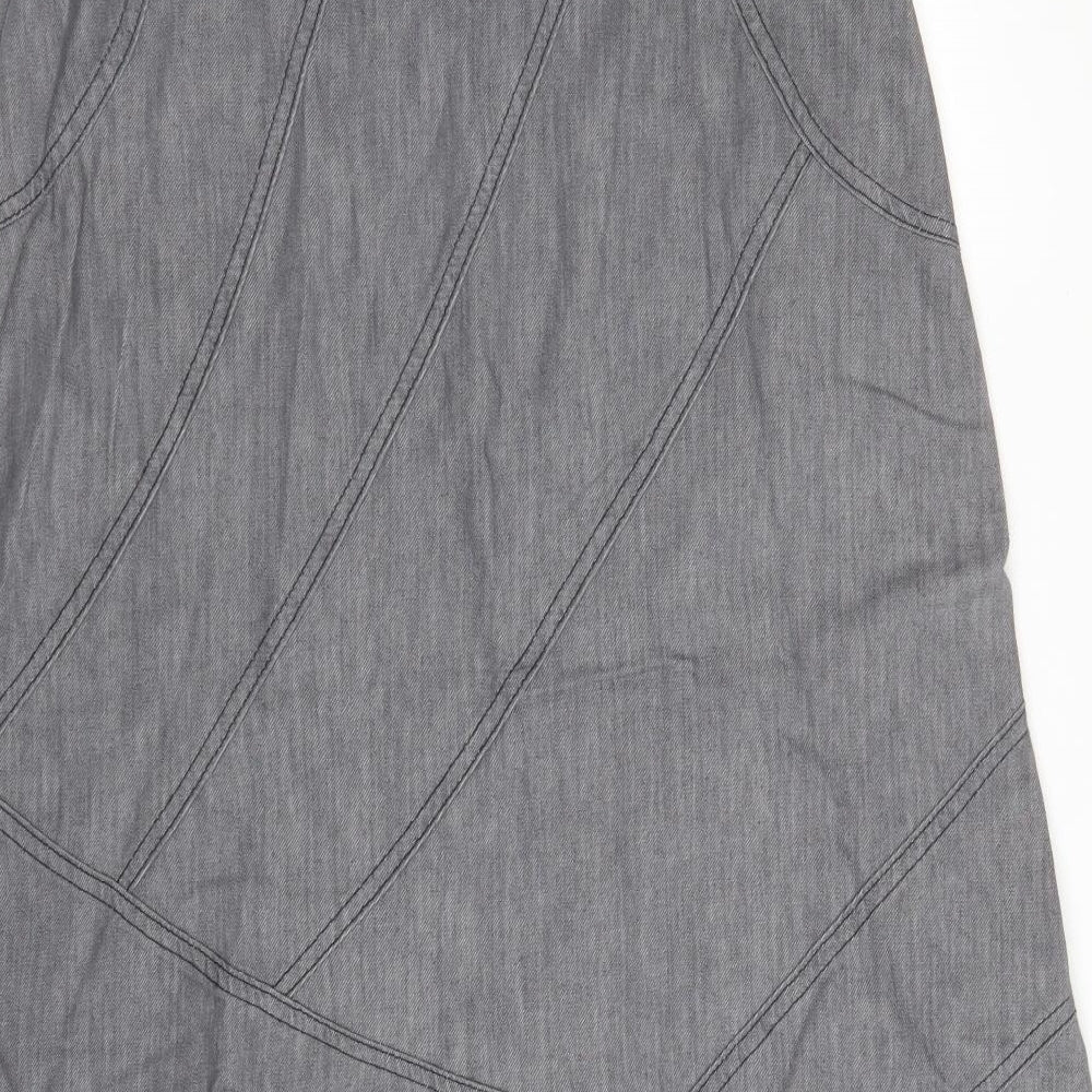 M&S Womens Grey   A-Line Skirt Size 10