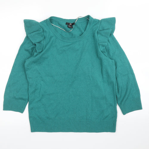 H&M Womens Green   Pullover Jumper Size M
