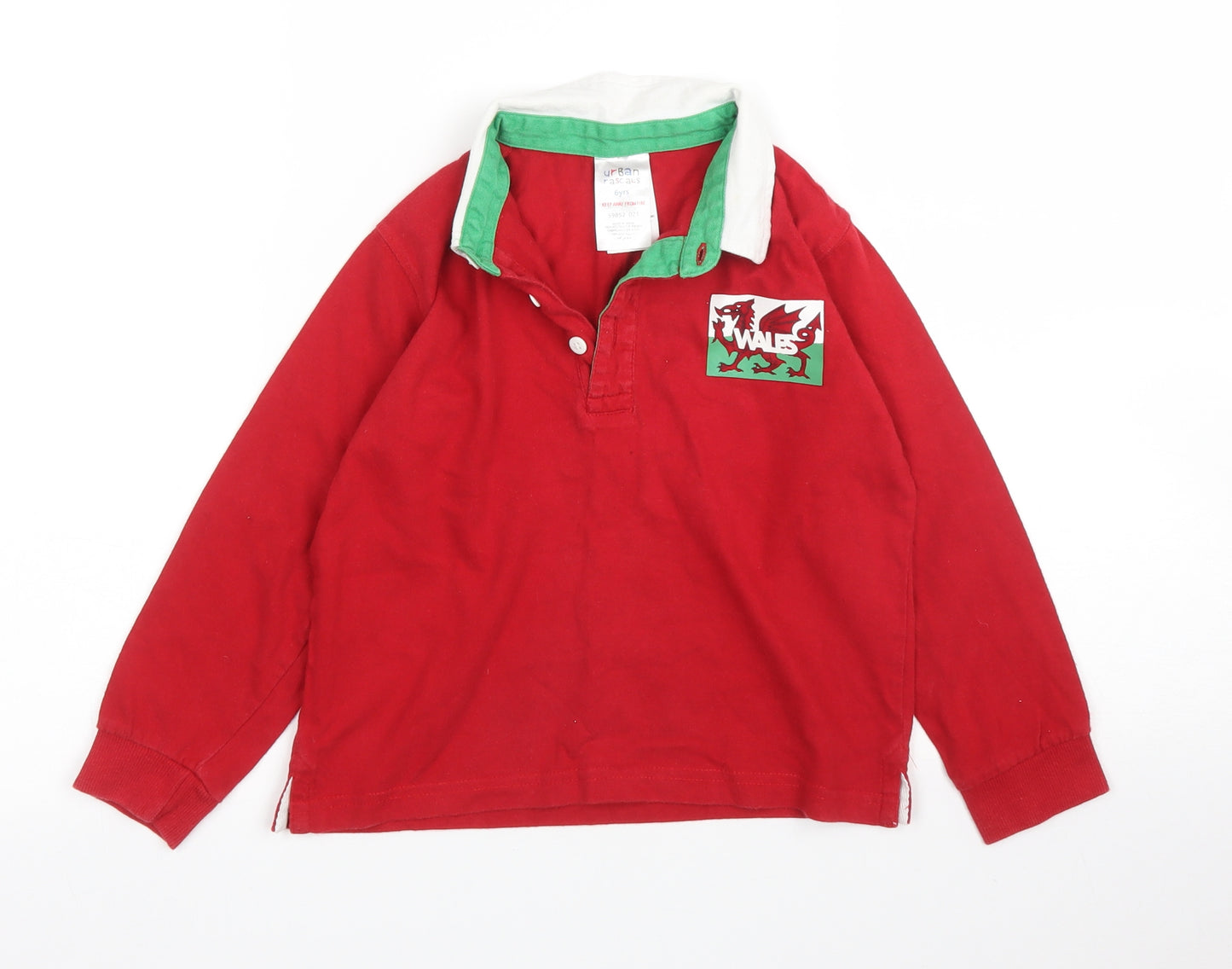 Urban Rascals Boys Red   Jersey T-Shirt Size 6 Years