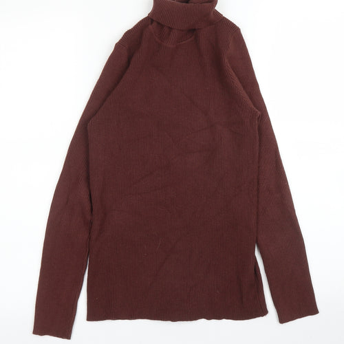 Dazy Womens Brown   Pullover Jumper Size M