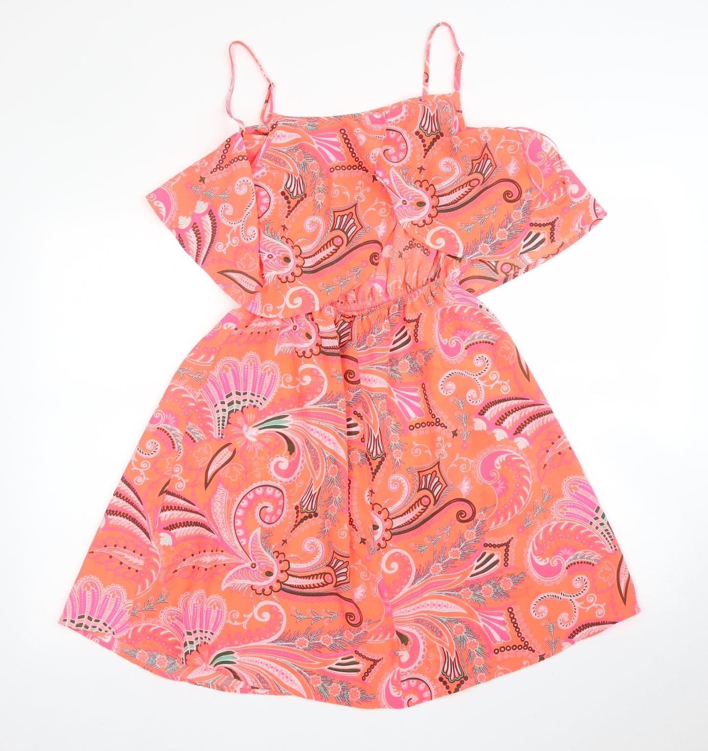 M&S Womens Pink Paisley  A-Line  Size 12