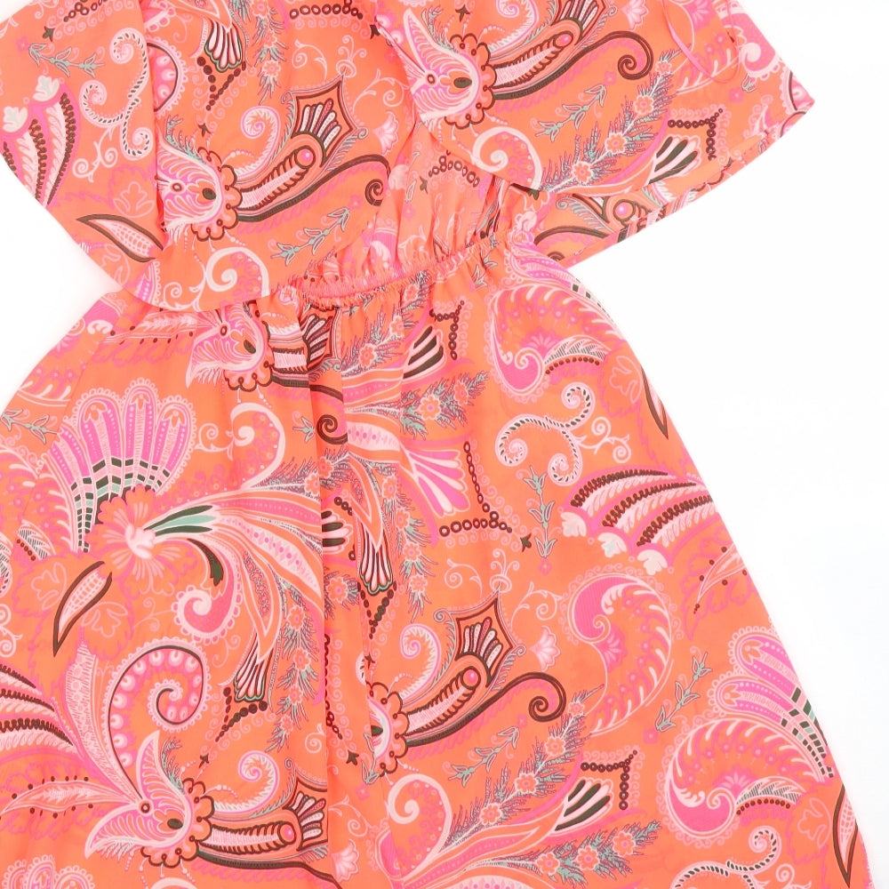 M&S Womens Pink Paisley  A-Line  Size 12