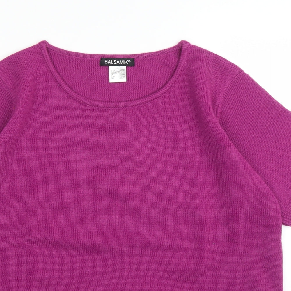 Balsamik Womens Purple   Pullover Jumper Size 14