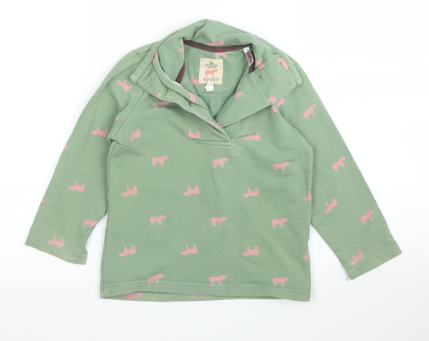Joules Girls Green   Pullover Jumper Size 4 Years