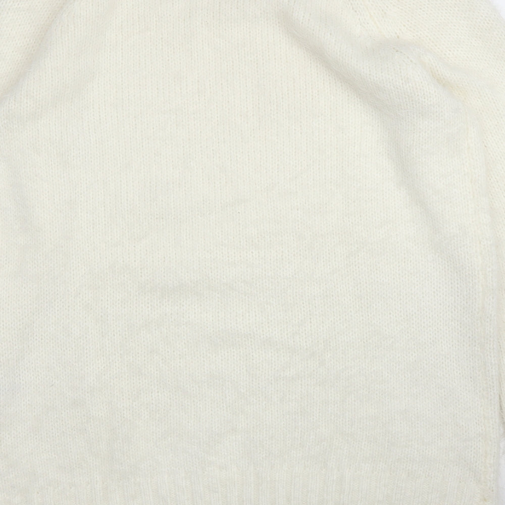 Balsamik Womens White   Pullover Jumper Size 14