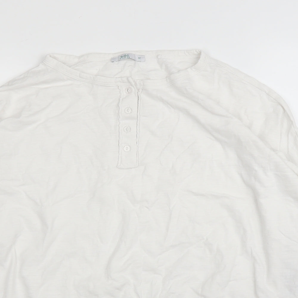 EDC Womens White   Cropped T-Shirt Size M