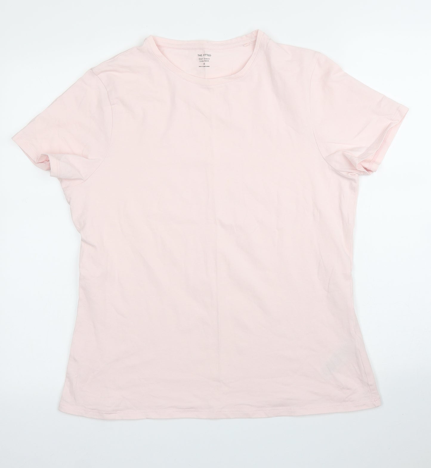 M&S Womens Pink   Basic T-Shirt Size 18