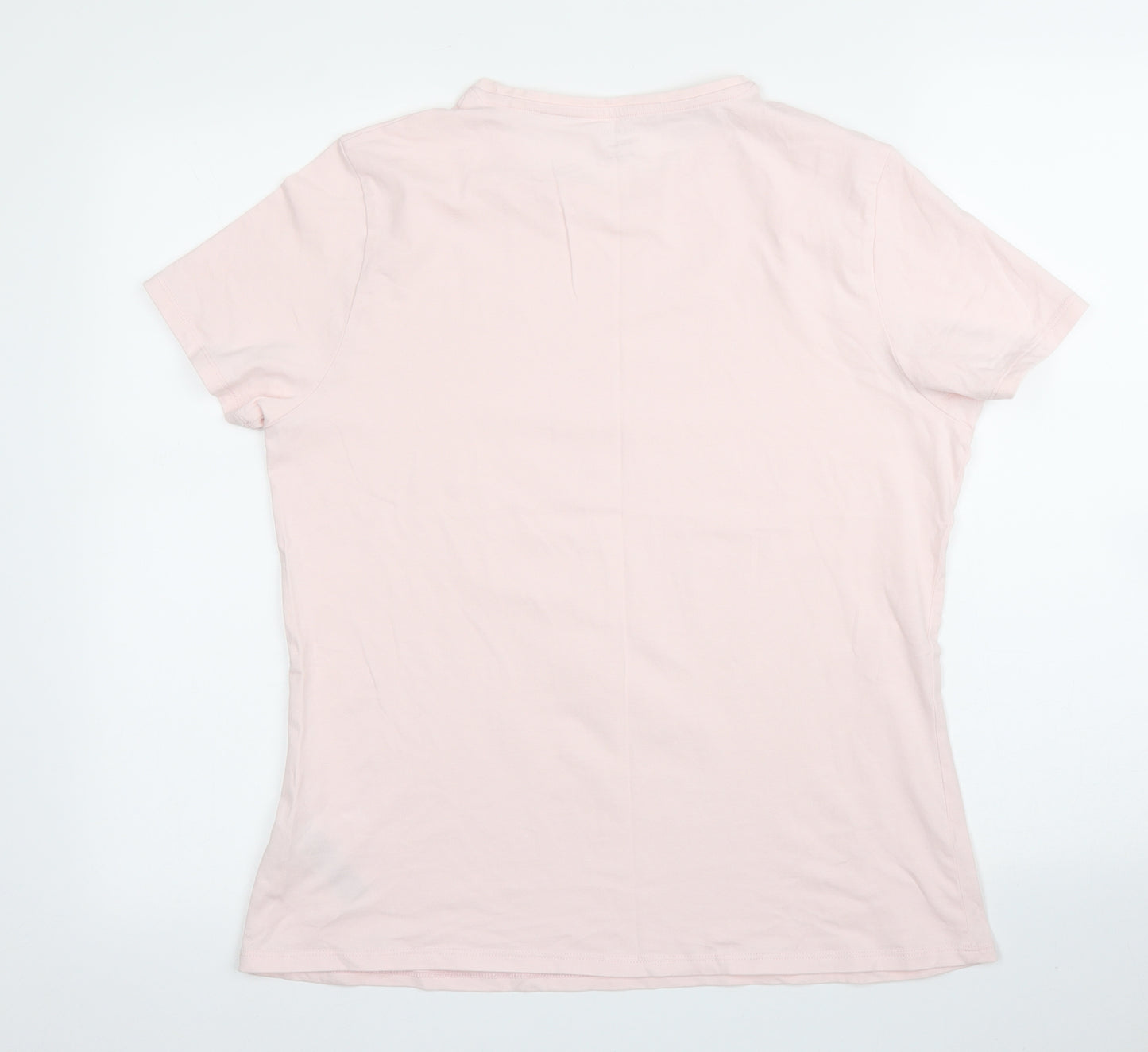 M&S Womens Pink   Basic T-Shirt Size 18