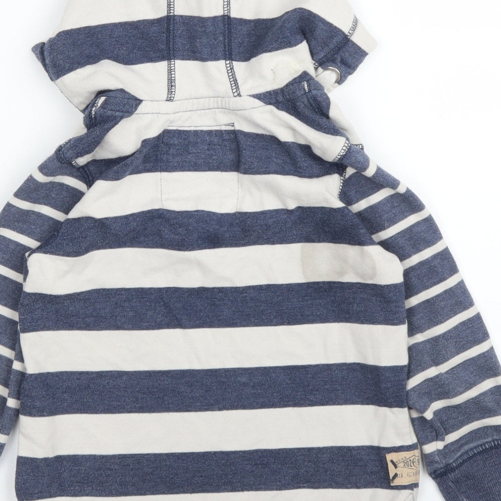 NEXT Boys Blue Striped  Pullover Hoodie Size 3 Years
