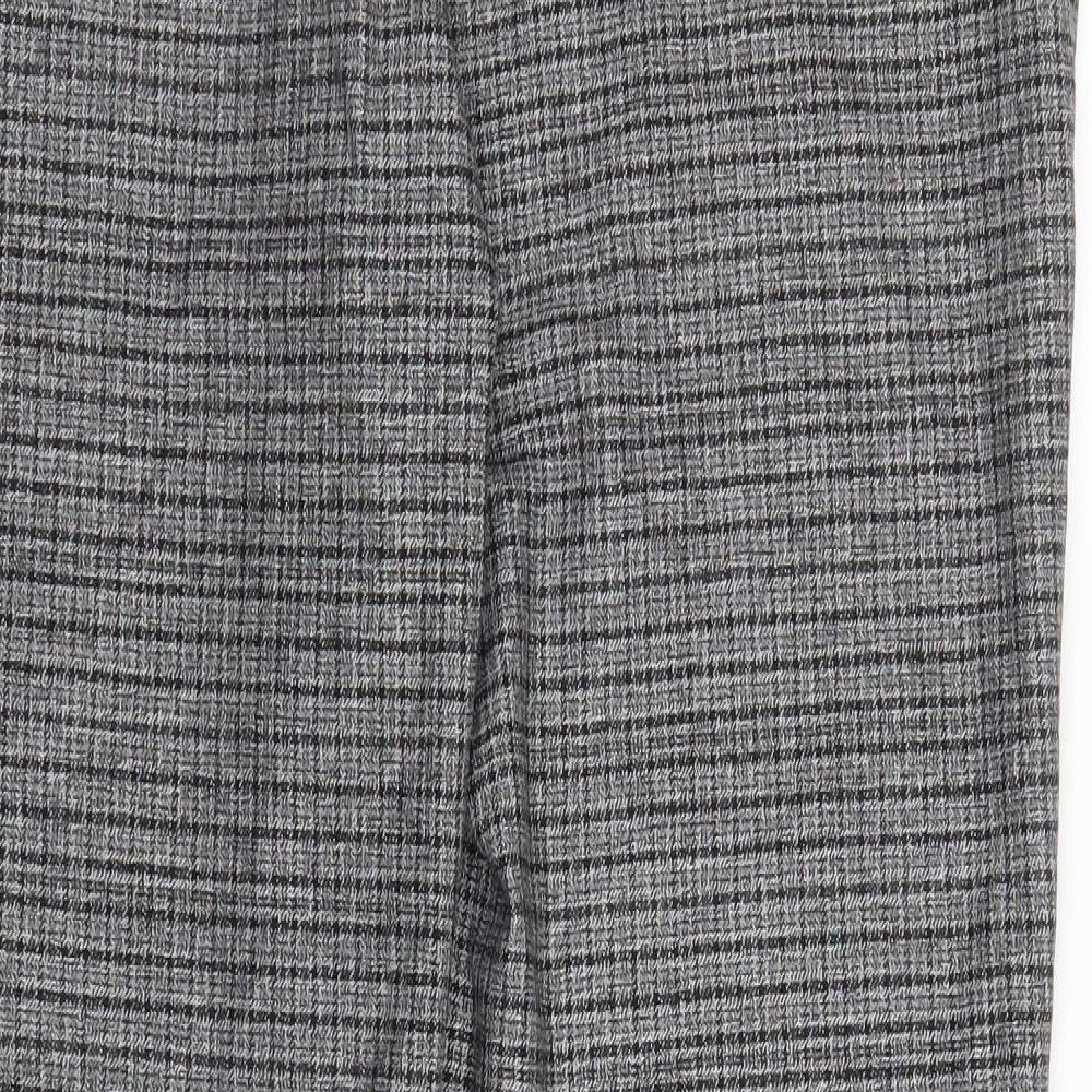 TU Womens Grey Check  Trousers  Size 16 L31 in