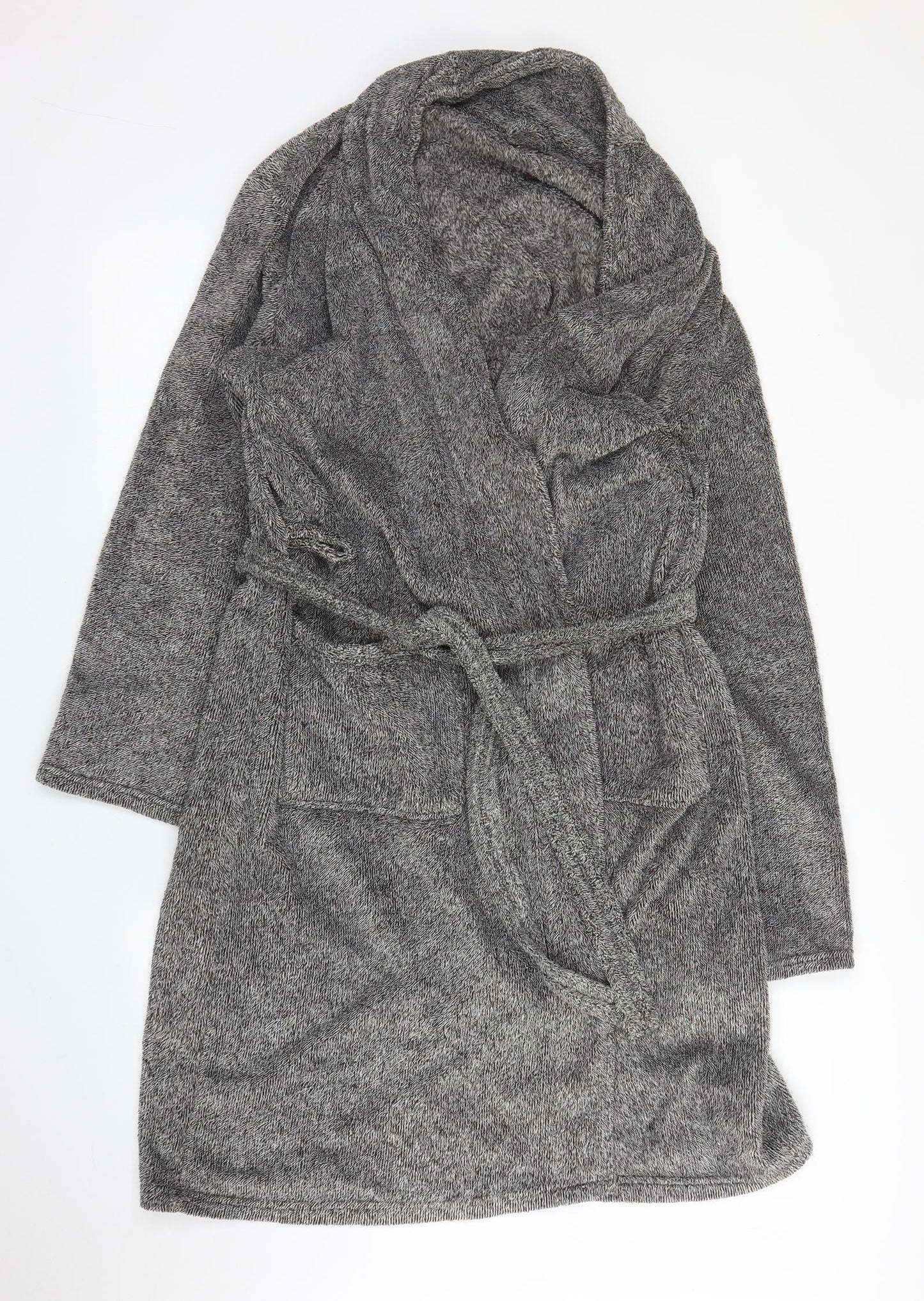 George Mens Grey Solid   Robe Size M