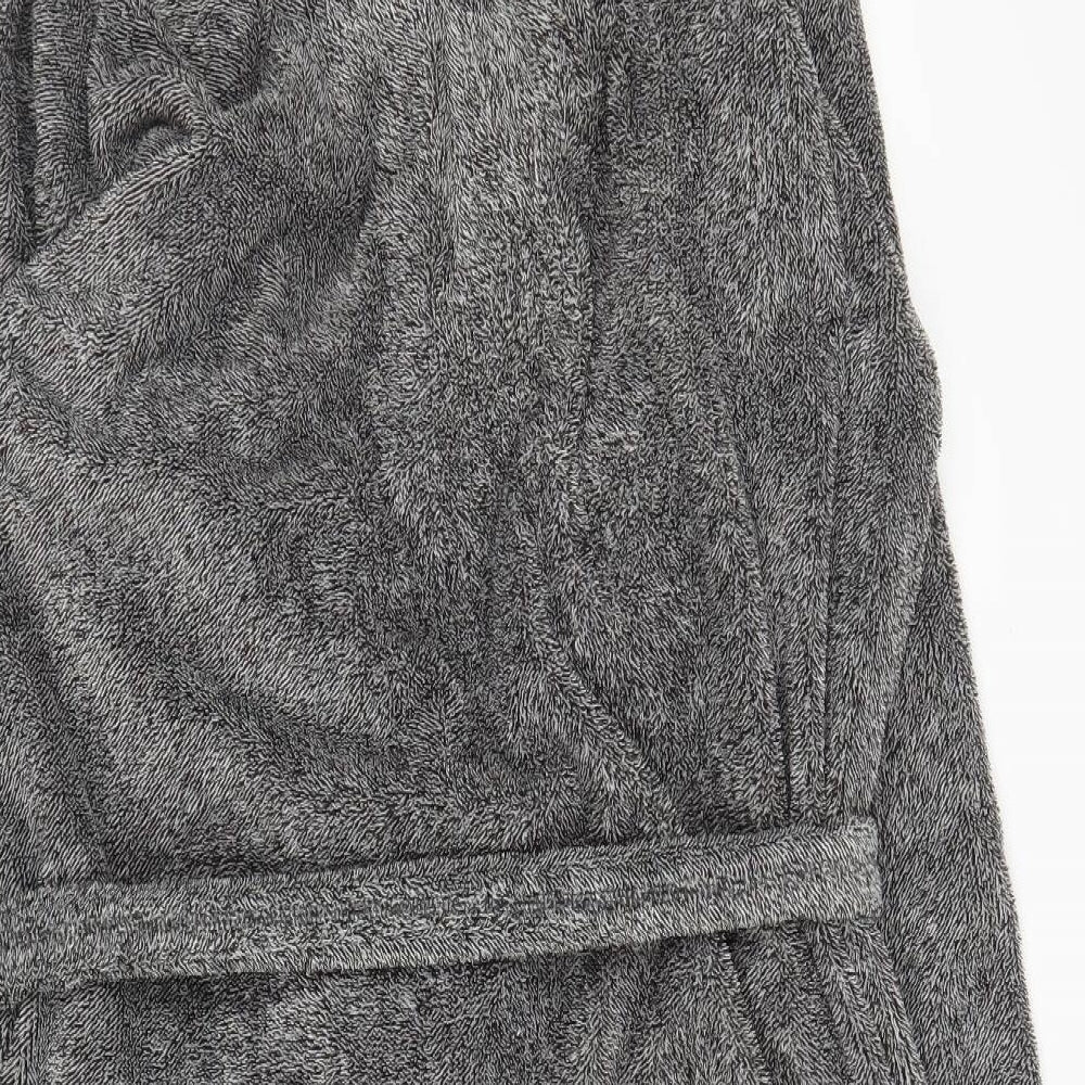 George Mens Grey Solid   Robe Size M