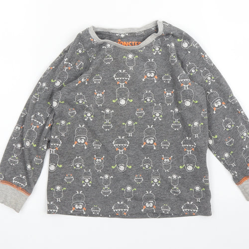 Matalan Boys Grey Solid   Pyjama Top Size 2-3 Years