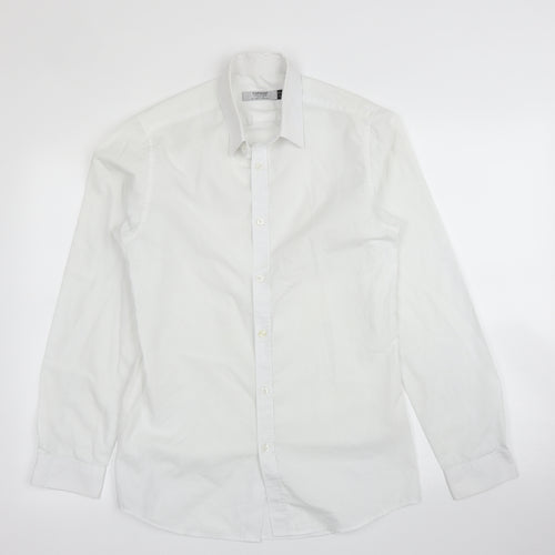 Topman Mens White    Button-Up Size S