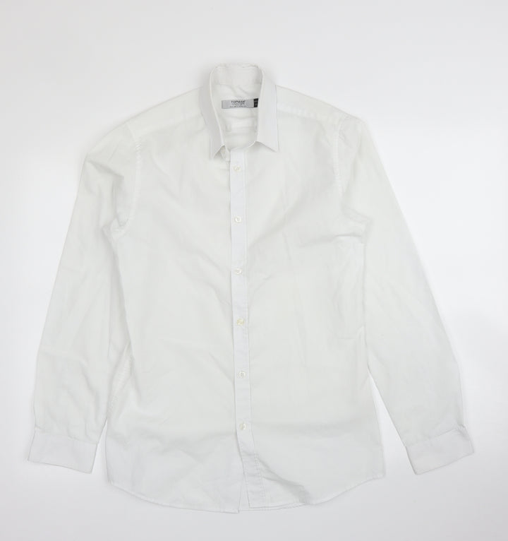 Topman Mens White Button-Up Size S