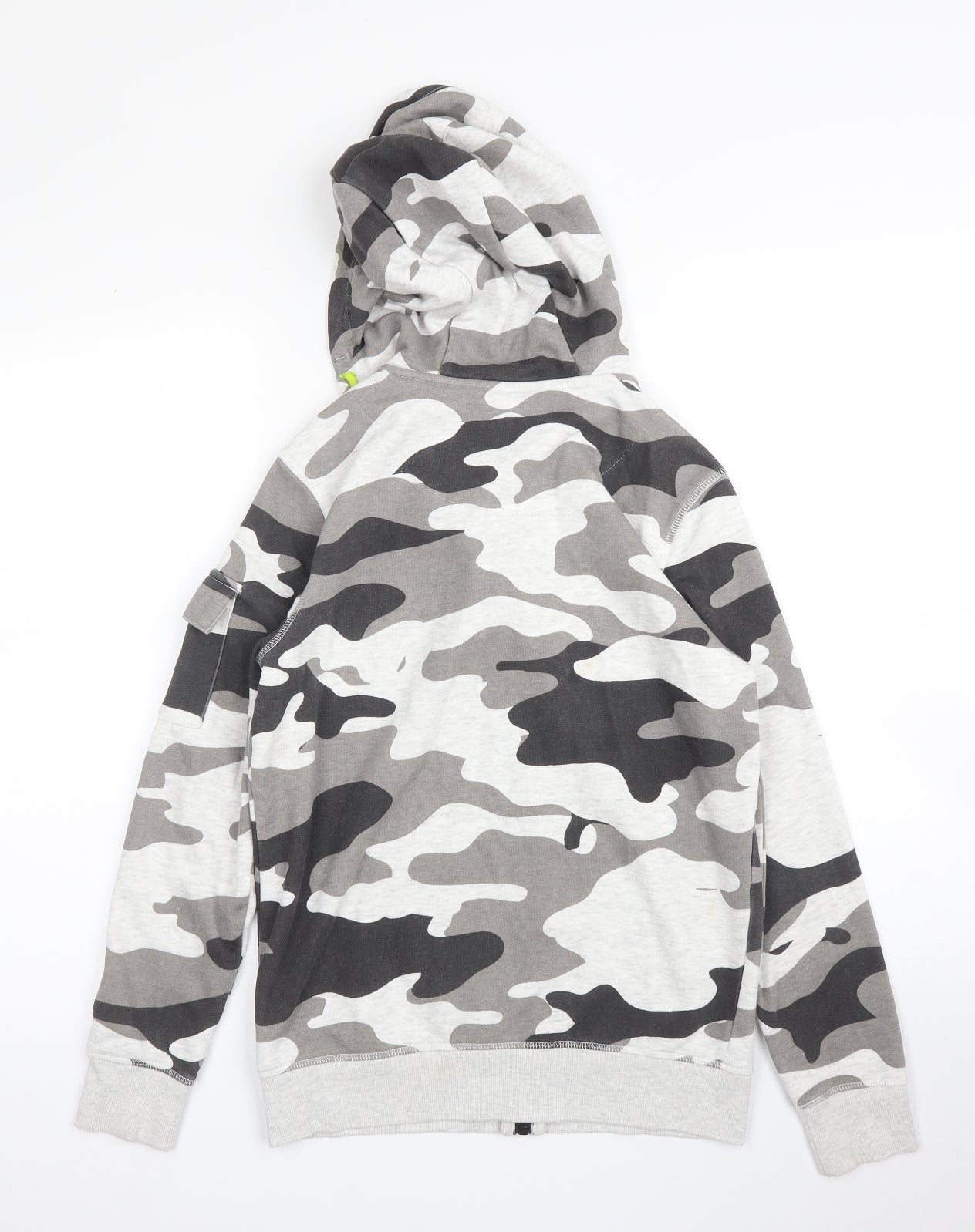 F&F Boys Grey Camouflage  Full Zip Hoodie Size 11 Years
