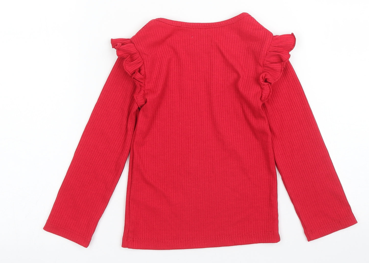 F&F Girls Red   Basic T-Shirt Size 12 Months