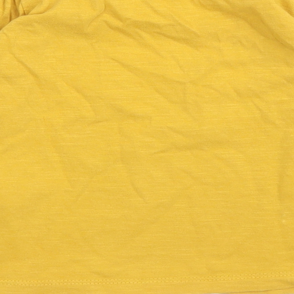 Matalan Girls Yellow Floral  Basic T-Shirt Size 18-24 Months