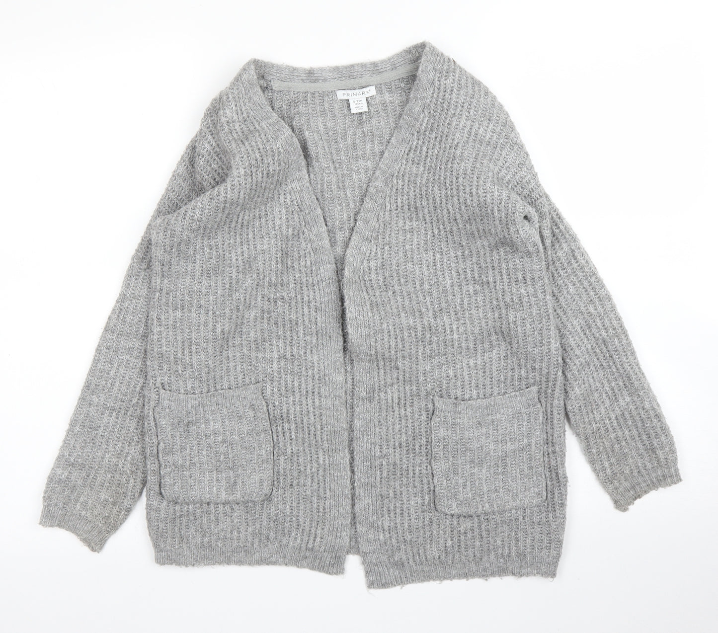 Primark Girls Grey   Cardigan Jumper Size 8 Years