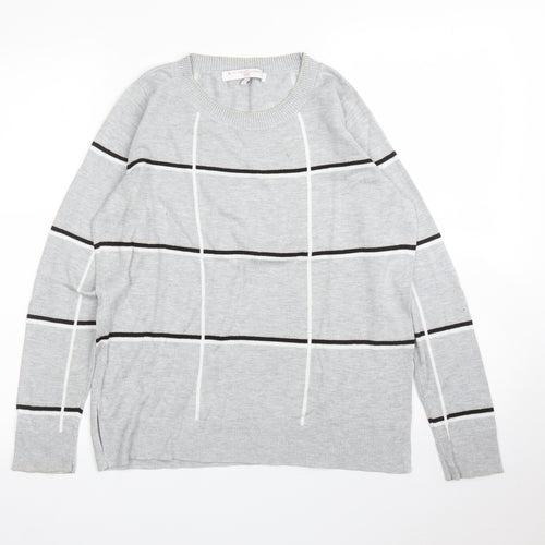 NEXT Womens Grey Check  Pullover Jumper Size 12