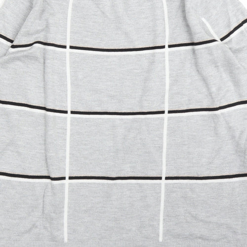 NEXT Womens Grey Check  Pullover Jumper Size 12
