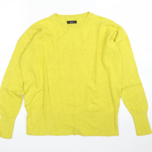M&Co Womens Yellow   Pullover Jumper Size M