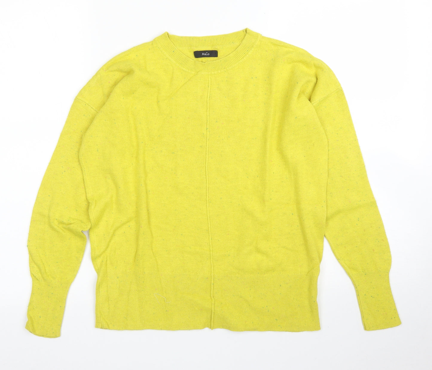 M&Co Womens Yellow   Pullover Jumper Size M