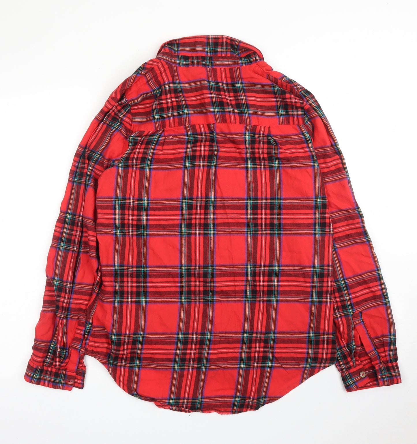 NEXT Womens Red Plaid  Basic Button-Up Size 12