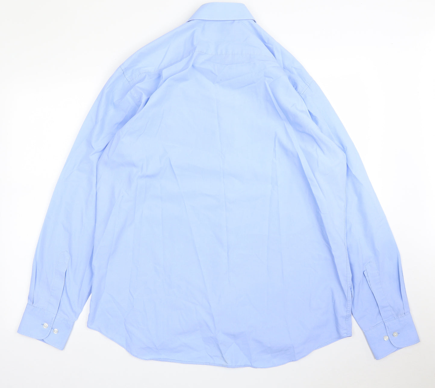 M&S Mens Blue    Button-Up Size 16.5