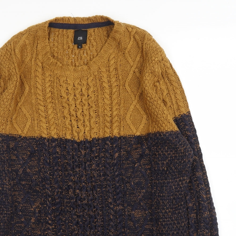 River Island Mens Blue   Pullover Jumper Size S