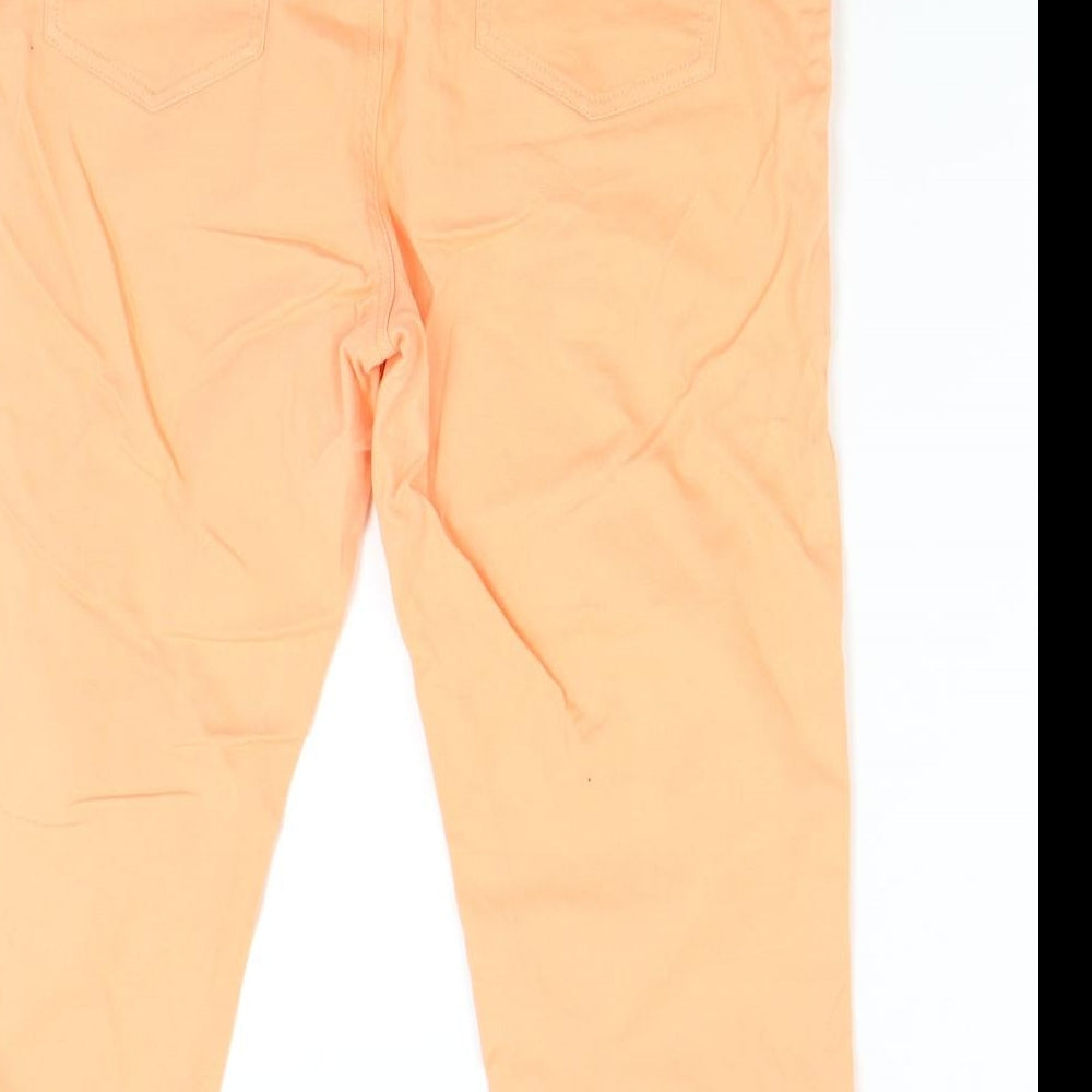 Originals Womens Orange  Denim Pedal Pusher Trousers Size 18 L20 in