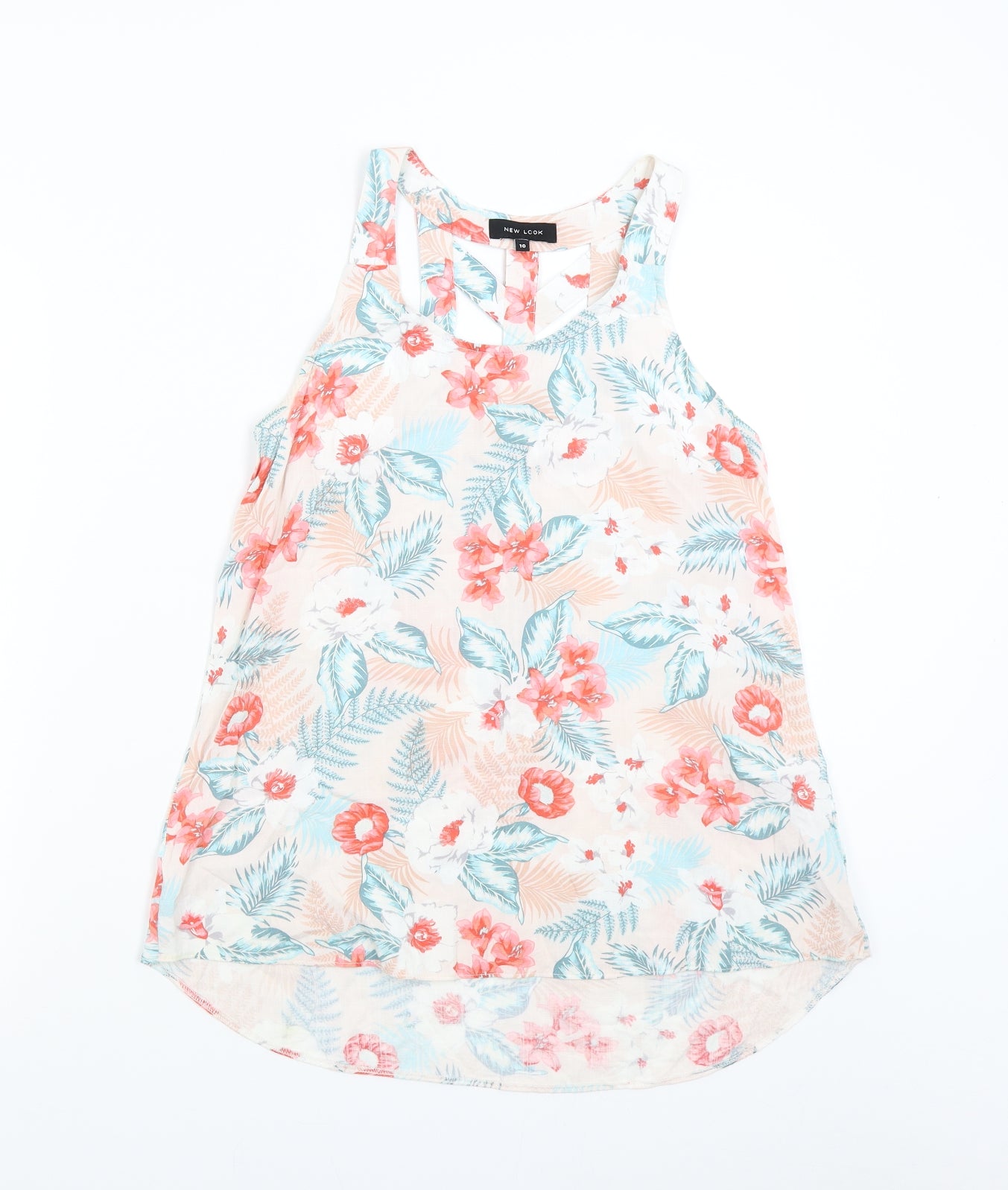 New Look Womens Multicoloured Floral  Camisole Tank Size 10