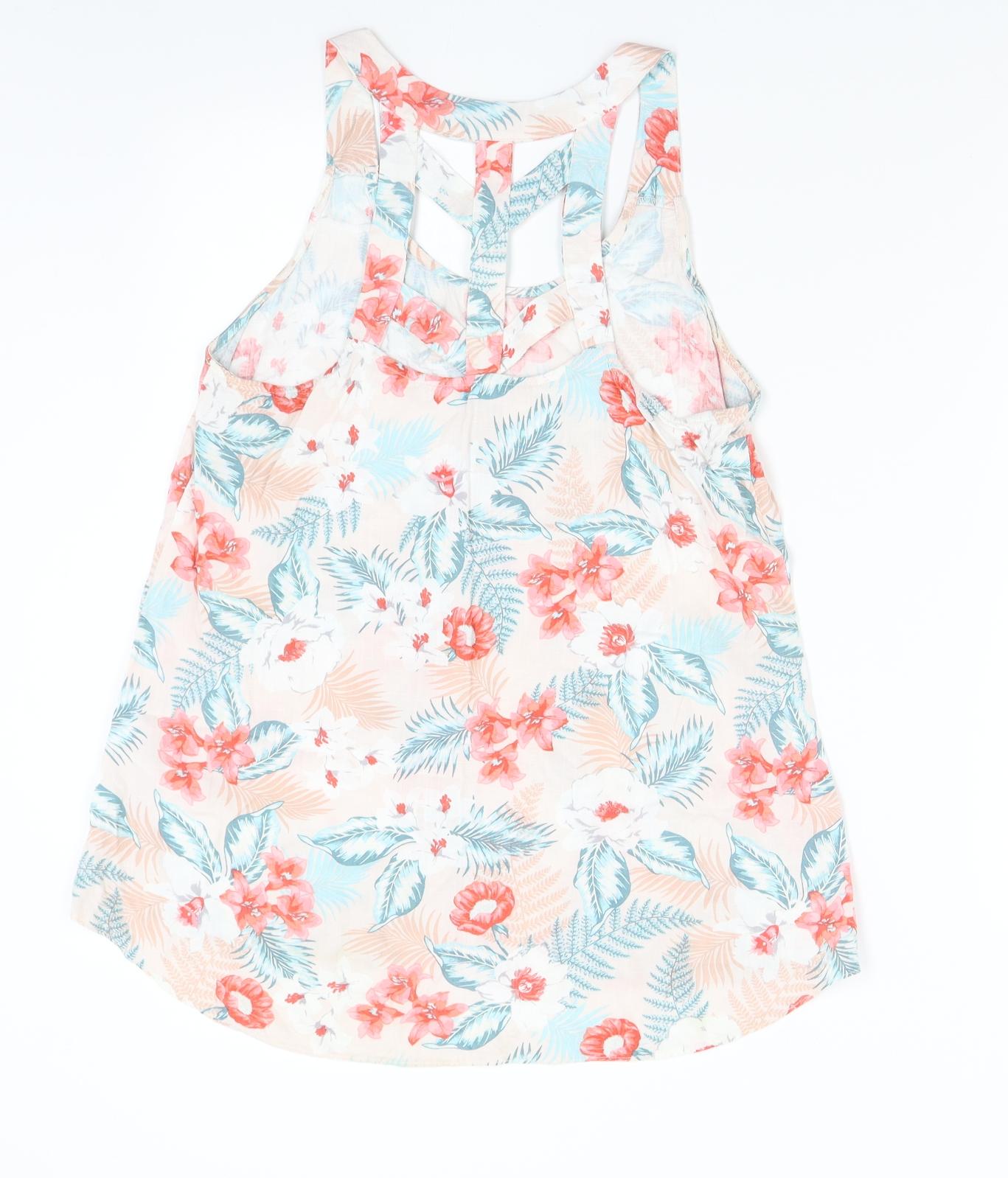 New Look Womens Multicoloured Floral  Camisole Tank Size 10