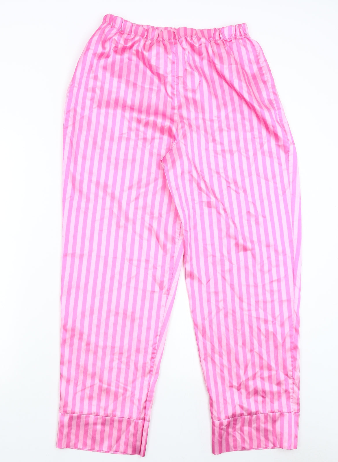 Boohoo Womens Pink Striped   Pyjama Pants Size 12