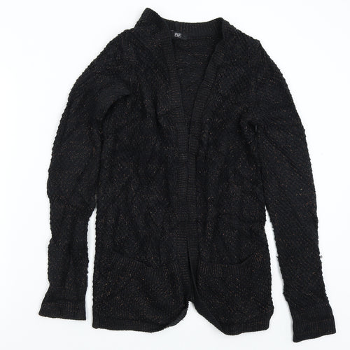 F&F Womens Black  Knit Cardigan Jumper Size 10