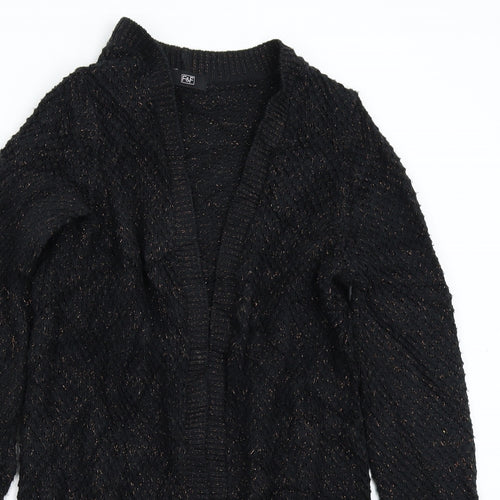 F&F Womens Black  Knit Cardigan Jumper Size 10