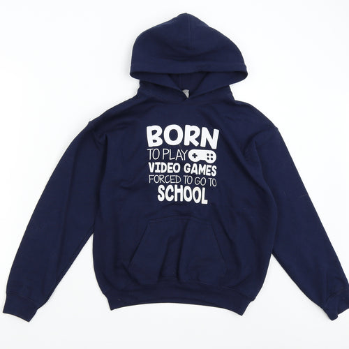 Gildan Boys Blue   Pullover Hoodie Size L  - Gaming