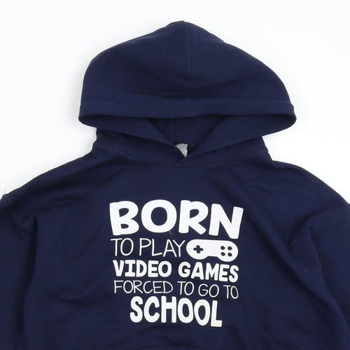 Gildan Boys Blue   Pullover Hoodie Size L  - Gaming