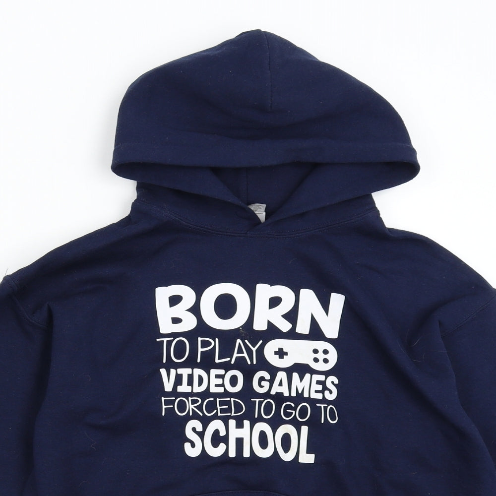 Gildan Boys Blue   Pullover Hoodie Size L  - Gaming