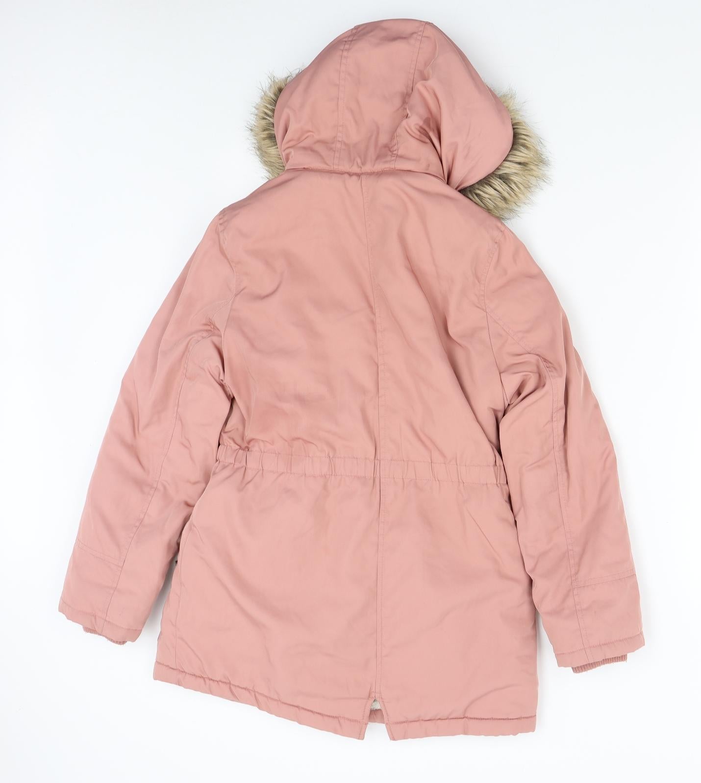 George Girls Pink   Overcoat Coat Size 11-12 Years