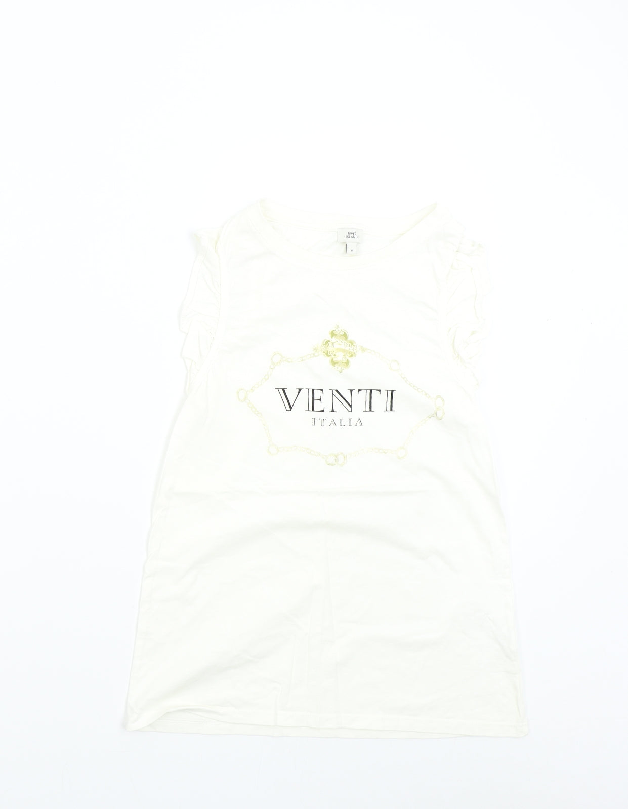 River Island Womens Ivory   Basic T-Shirt Size 8  - Venti Italia