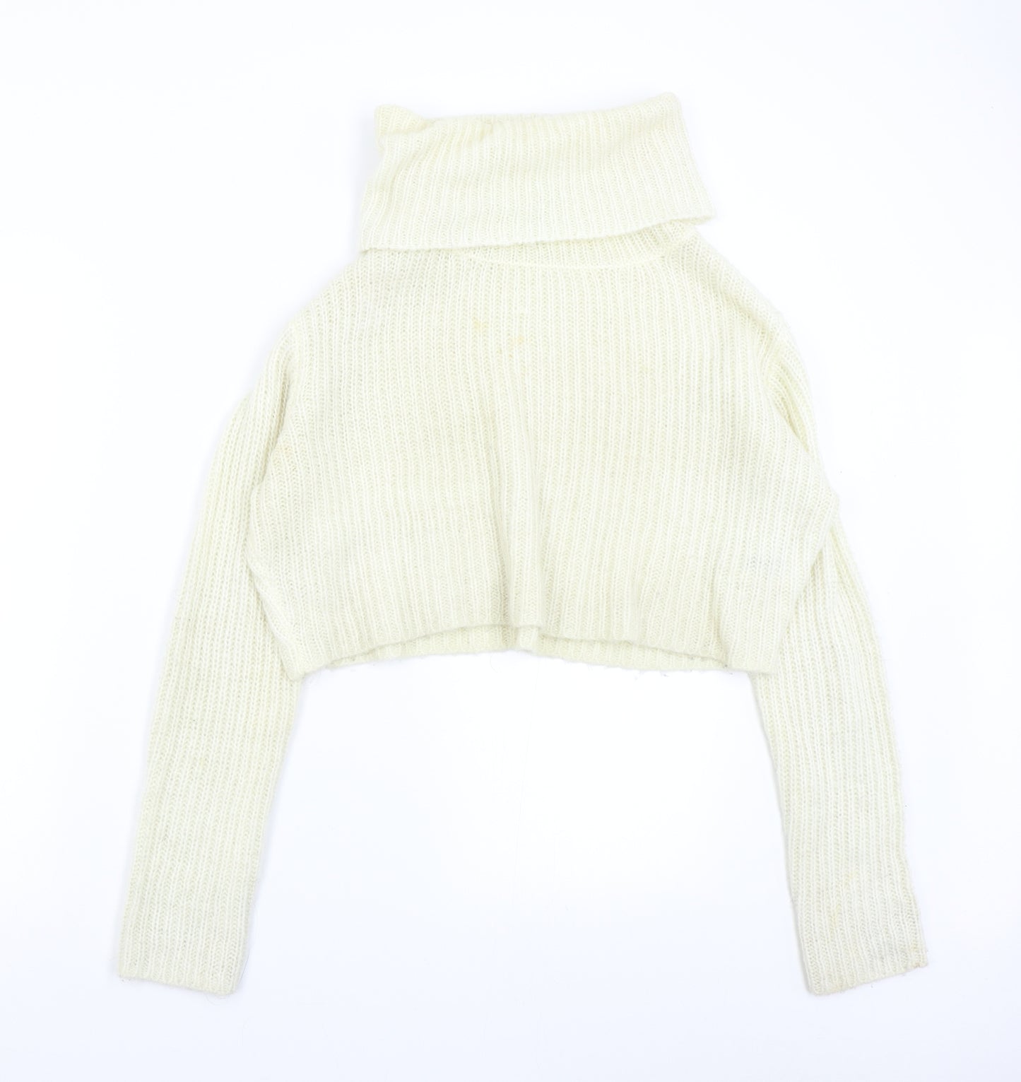 H&M Womens Ivory  Knit Pullover Jumper Size M