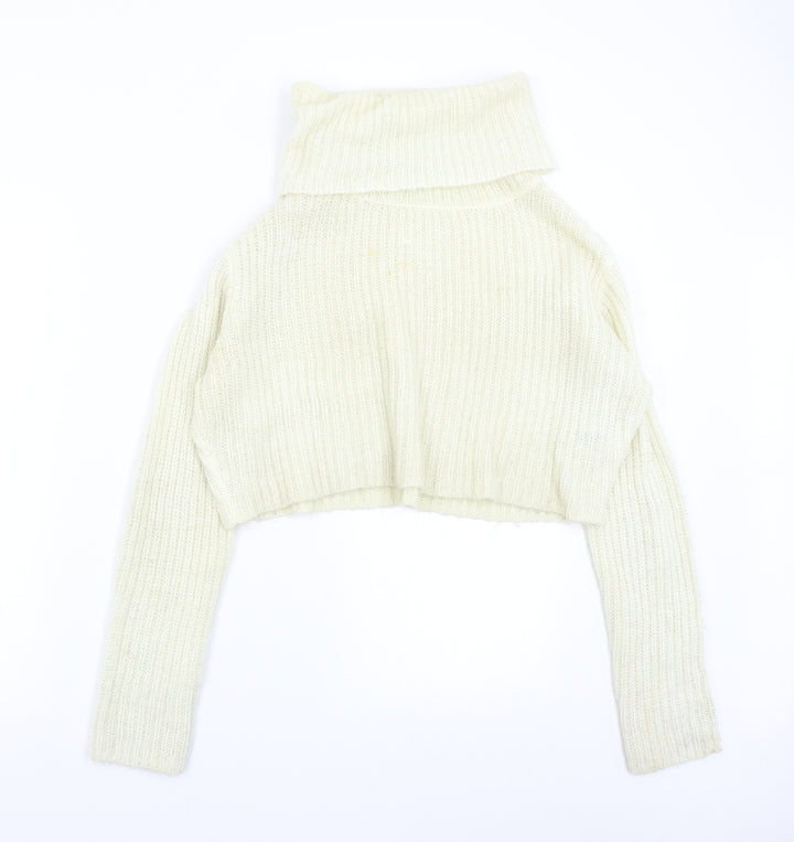H&M Womens Ivory  Knit Pullover Jumper Size M
