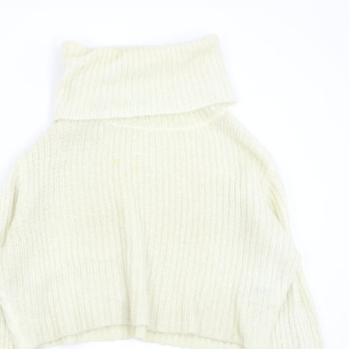 H&M Womens Ivory  Knit Pullover Jumper Size M