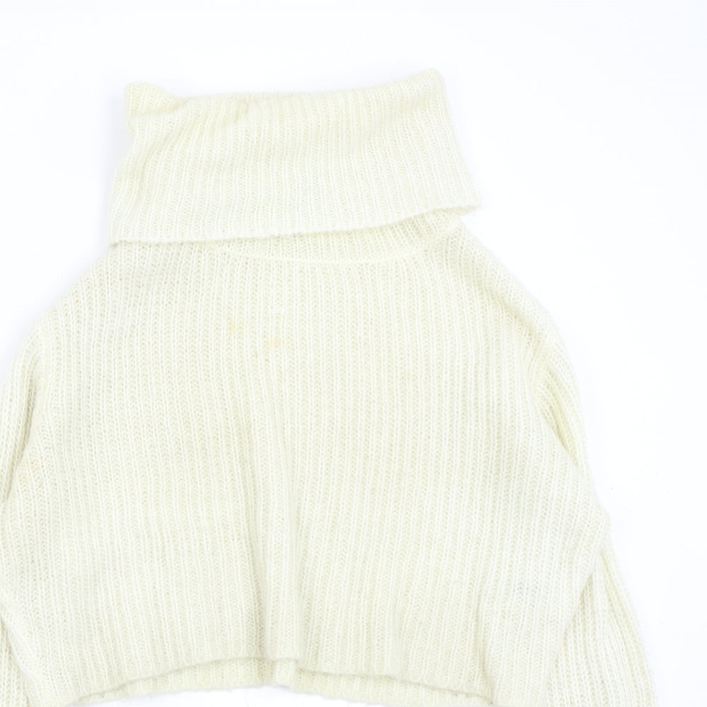 H&M Womens Ivory  Knit Pullover Jumper Size M