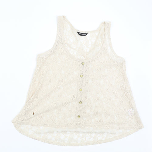 Internacional Womens Beige  Lace Camisole Tank Size 8