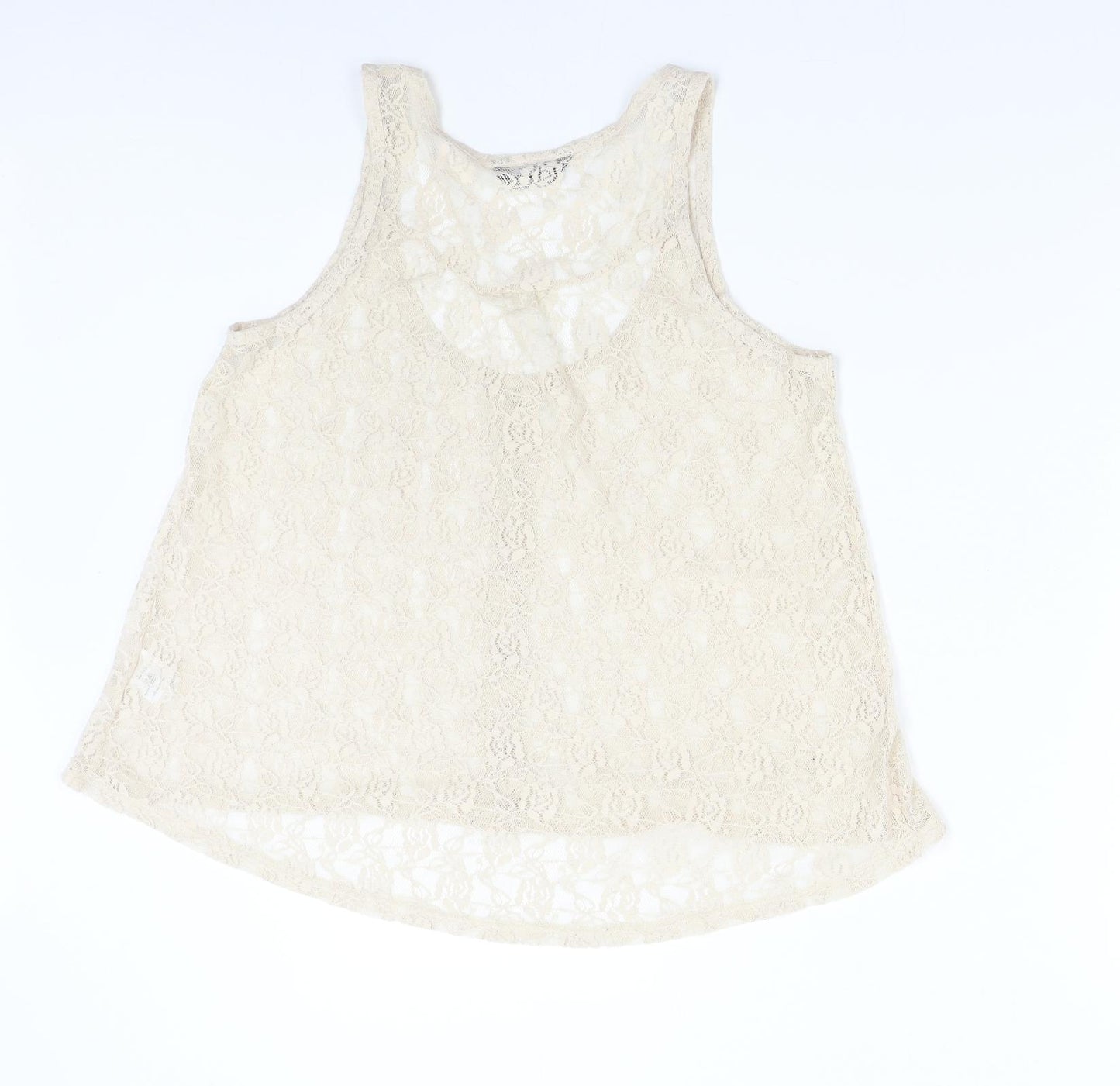Internacional Womens Beige  Lace Camisole Tank Size 8